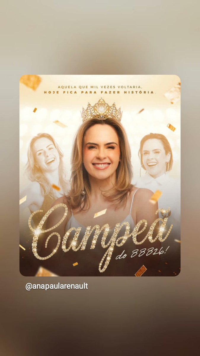 _anderson2022's tweet photo. OLHA ELAAAAAAA! Parabéns CAMPEÃ! #BBB26 #AnaPaulaCampeã https://t.co/OC8i8nLIjF