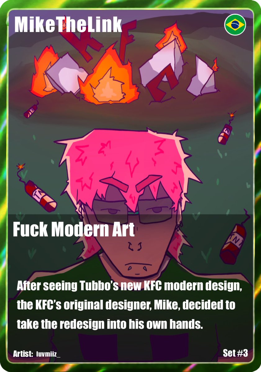 luvmiiz_'s tweet photo. my first qsmp trading card!! hashtag we love mike #qsmp #mikethelink #qsmpfanart #mikethelinkfanart https://t.co/bWpUDgU02X