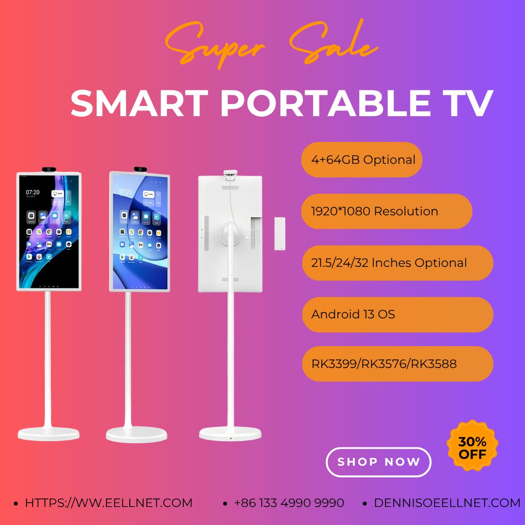 chen99949's tweet image. Elevate Your Viewing &amp;amp; Interaction Game with Our Smart TV Screen!
4+64GB Storage
1920*1080 Resolution
Sizes: 21.5/24/32 Inches
Android 12 OS + Rockchip RK3399 Processor
WhatsApp: +86 186 7345 9032
#SmartTV #StandByMe #digitalsignage #DigitalDisplay #UpgradeYourScreen