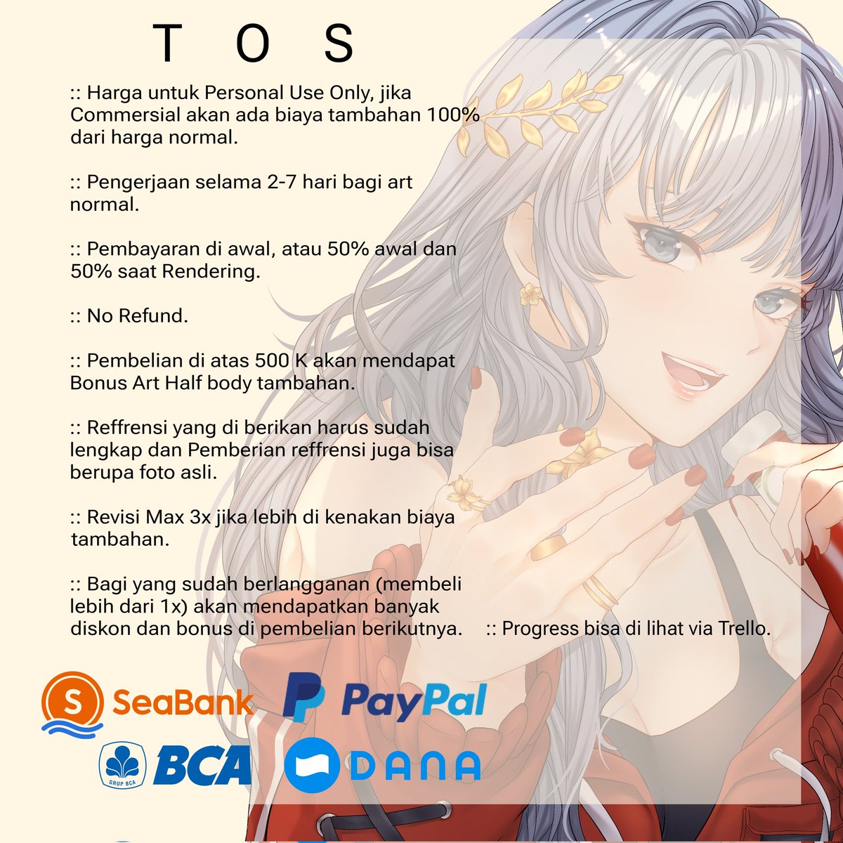 douji_zel's tweet image. ✨COMMISSION OPEN✨
(1/8) slots

Hello! I'm Myrizel.
Now I'm opening Commissions.
Feel free to DM me if u're interested 💌 or just want to ask~

RT really appreciated
🤍 Thankyou 🤍

More contact u can ask me too...

#artidn #artcommissions