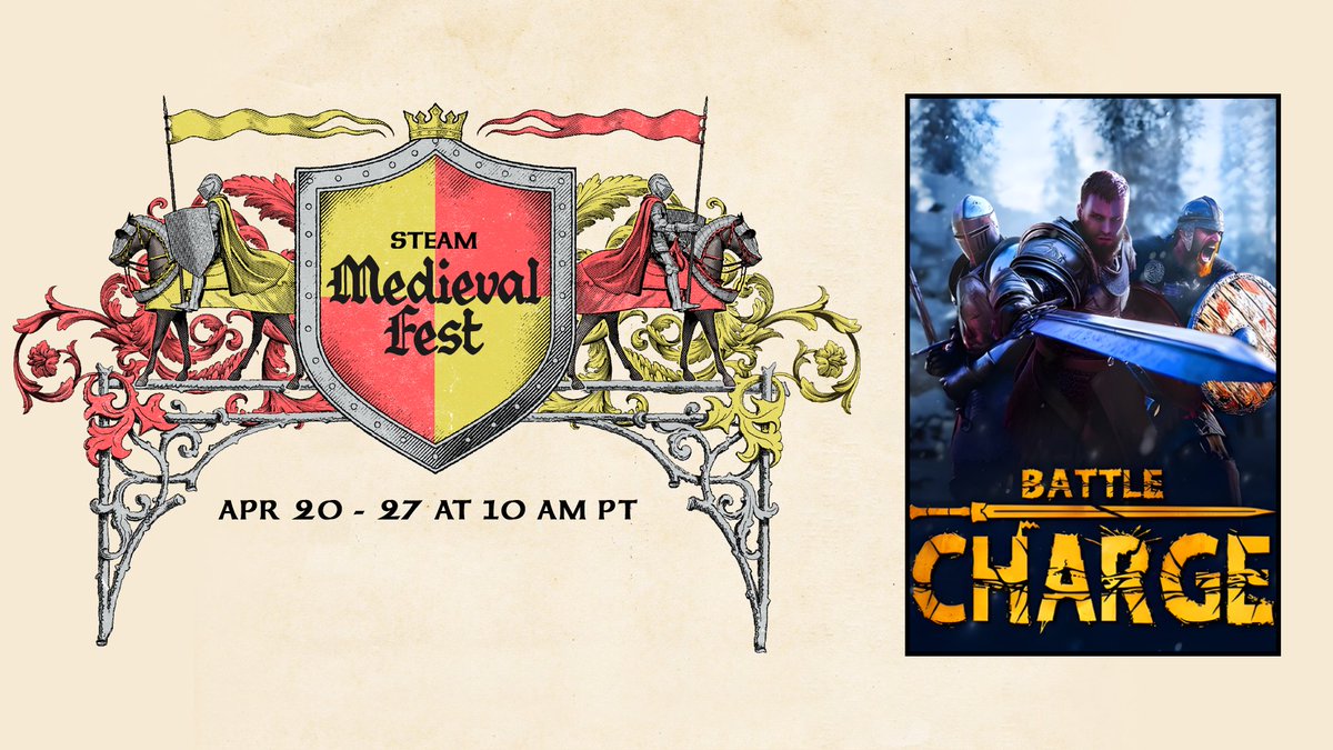_battlecharge's tweet photo. The clash is in full swing! Medieval Fest is still ongoing.
Check out Battle Charge on Steam.

#historylovers #indiegame #RPG #showmesunday https://t.co/x2jbpSpurs