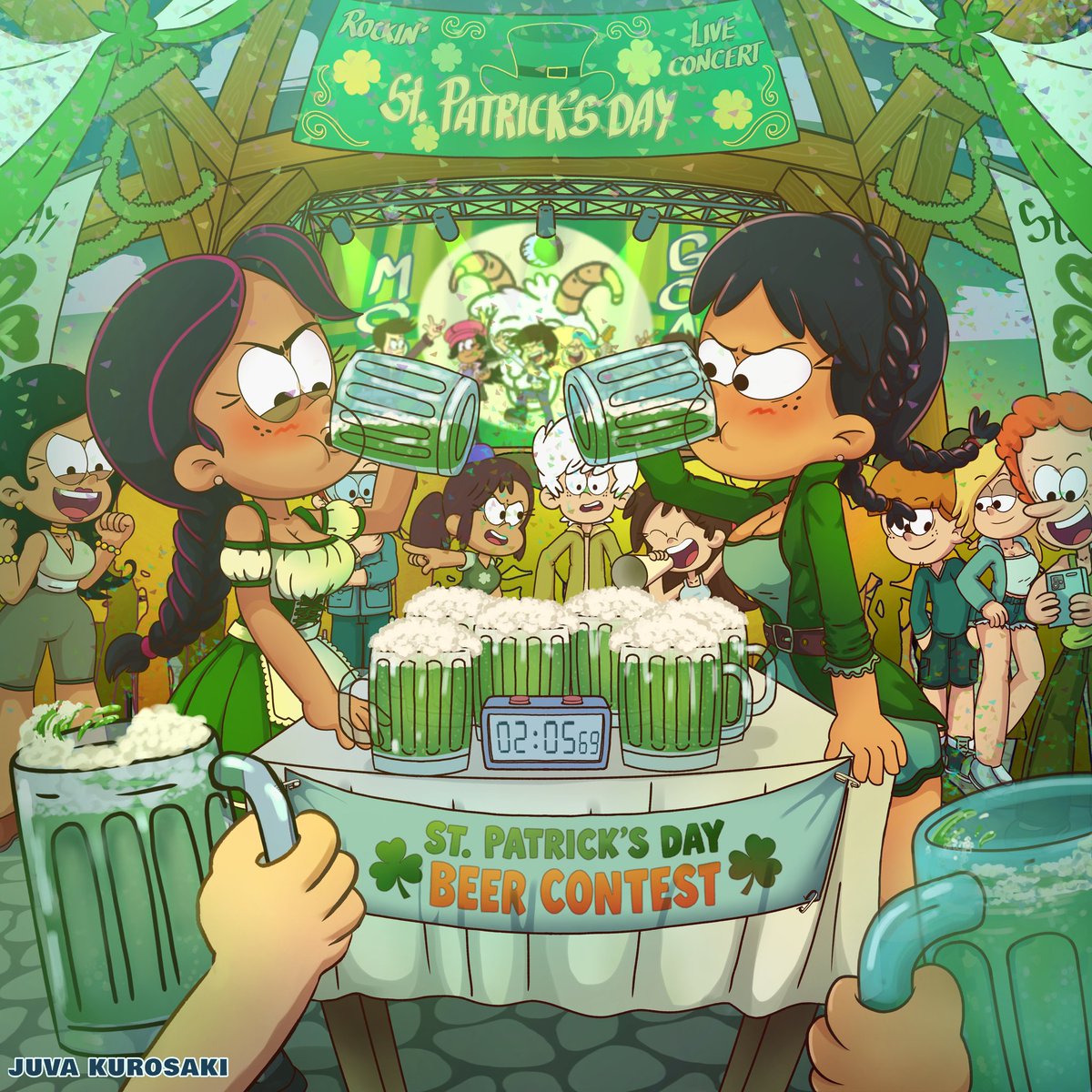 JuvaKurosaki's tweet image. I love watching them compete.

#theloudhouse  #thecasagrandes #stpatricksday
