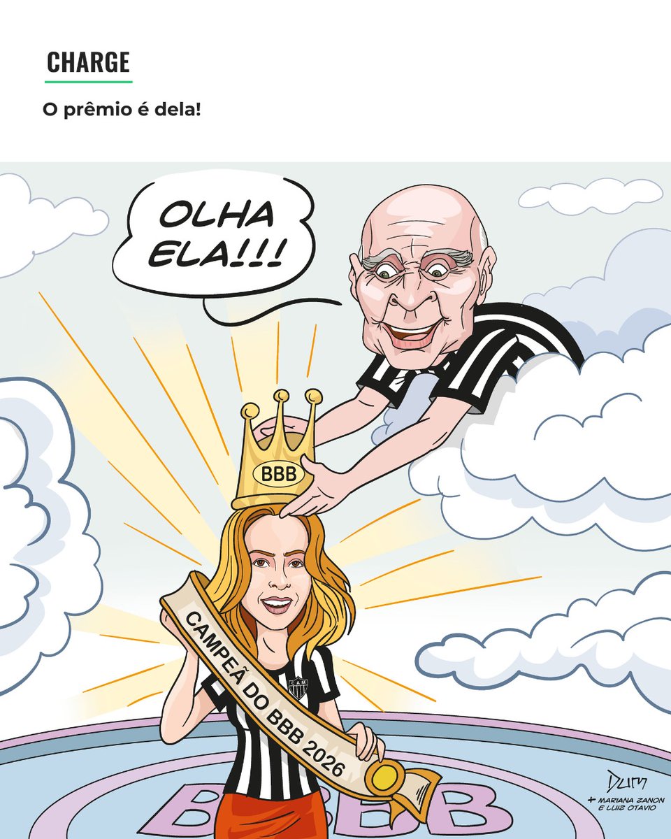 CAMPEÃ - Confira a charge de <a href="/Dum_Ilustrador/">Dum</a> , que repercute a vitória de Ana Paula Renault no BBB 26, dois dias após o pai dela, Gerardo Renault, falecer.

#otempo #charge #bbb26 #bbb #anapaula