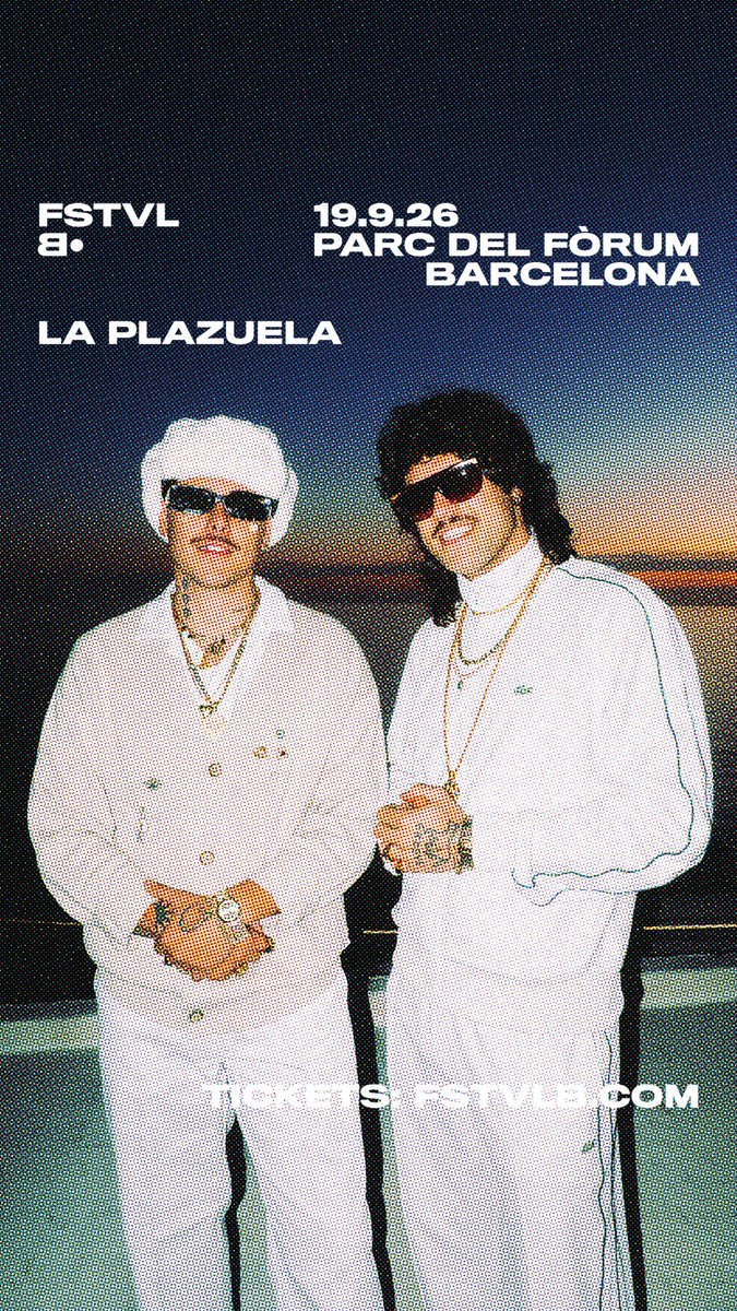 Fstvl_B's tweet photo. oca tornar a escoltar La Plazuela i fer nostre aquest instant. El duo granadí porta anys traient hits d’alt impacte i aquest setembre arriba al FSTVL·B per presentar el seu nou disc Lugar Nº0 (D.L.Y.)

Tickets: https://t.co/o1bTsIIMCW 🔗
#BSeries26 #FstvlB https://t.co/ZDpnndL8Li