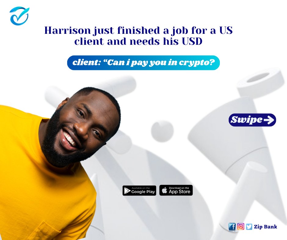 Zipbank__'s tweet image. Did you know that with your Zip Bank app, you can receive crypto payments and get settled instantly to your Zip Bank USD balance🤩
#zipbank #bankingwithoutboundaries