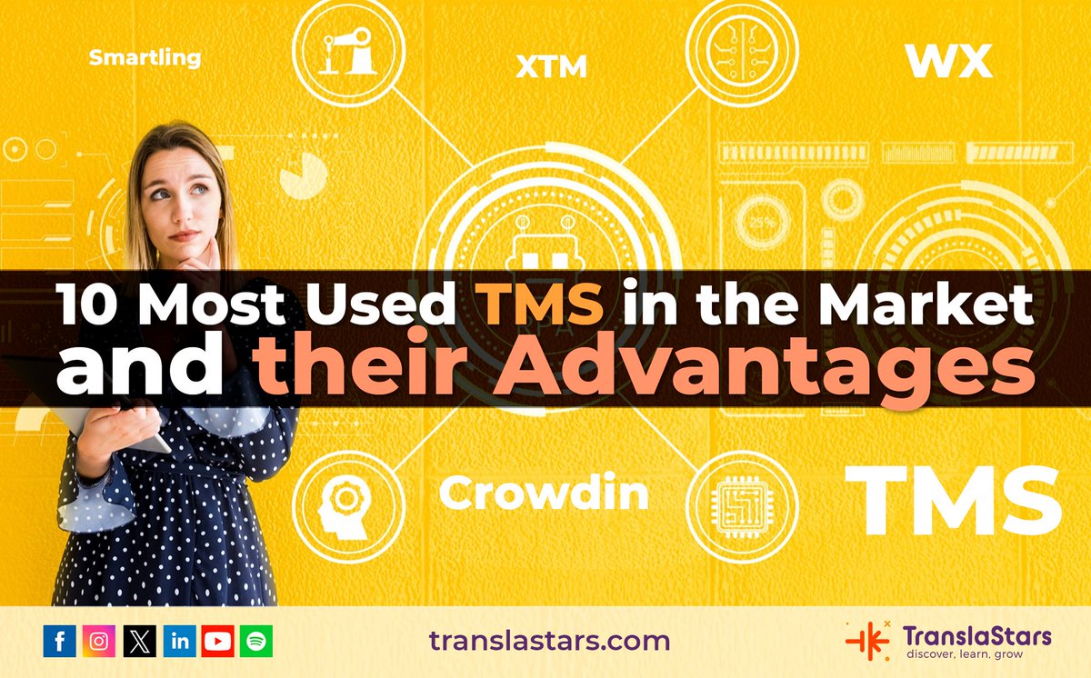 TranslaStars's tweet photo. 🧩 Choosing a #TMS is a strategic decision.

In 2026, it defines your entire #localization workflow, from #AI integration to scalability.

We break down 𝟭𝟬 𝗹𝗲𝗮𝗱𝗶𝗻𝗴 𝗧𝗠𝗦 + what really matters today.

👉 https://t.co/7xcP7crRNR

#KeepOnLearning https://t.co/pIwvjRGwbM
