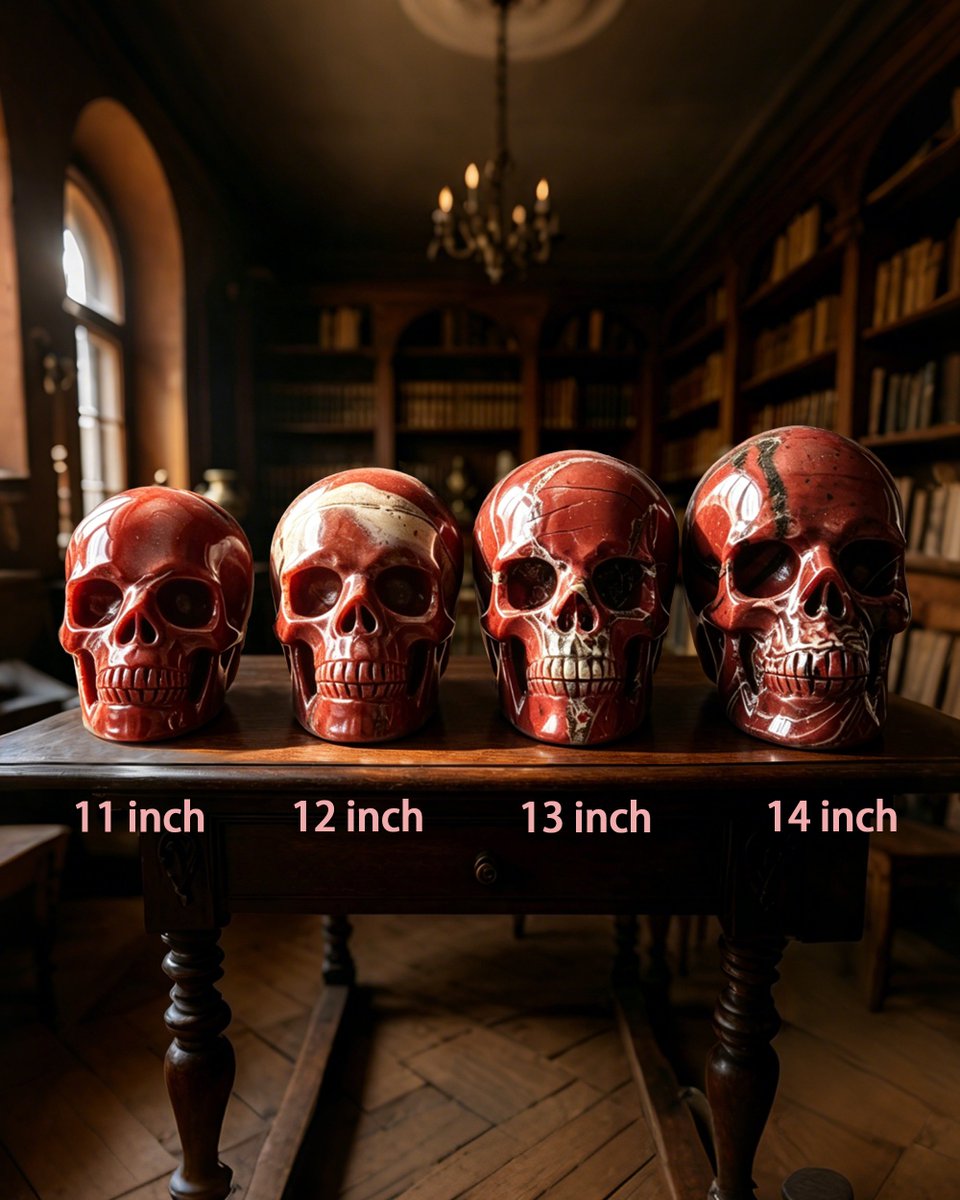 Arcane_skull's tweet image. TITAN SERIES — RED JASPER: THE ABSOLUTE CADENCE #ArcaneSkull #OneOfAKind #CrystalCollection #MineralSpecimen #RedJasperSkull #StatementPiece #HandmadeArt
14 inches. 
Single stone. 
No duplicates. No second chance. 
Titan Red Jasper — The Absolute Cadence.