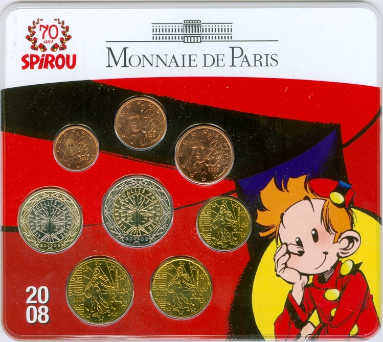 WorldCoinsNews's tweet image. #FRANCIA 2008 🇫🇷 Set Divisionale 8 monete FDC "70 ans #Spirou"
eurocollezione.altervista.org/_FRANCIA_/_SPI…
#France @MonnaiedeParis
