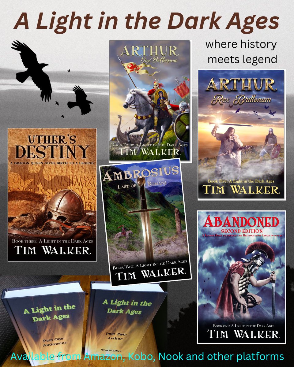 timwalker1666's tweet photo. A Light in the Dark Ages 5-book series connects Roman Britain to the story of Arthur in a seamless narrative based on slender historical sources.
#kindle paperback &amp; hardback:
https://t.co/7s6Wgv7QDQ
Other platforms - #iBooks #Kobo #nook:
https://t.co/tzbhM9r6Eb

#arthurianlegend https://t.co/PixtBrzoMA