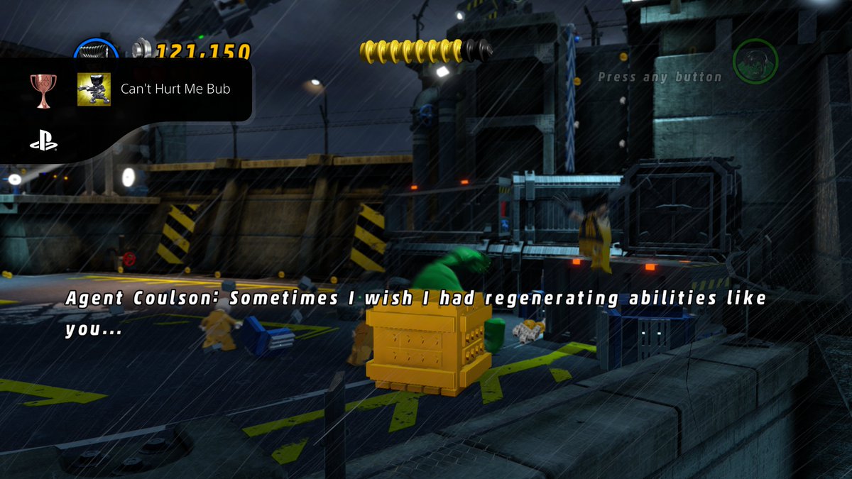 PwincessLuz's tweet image. Complete Level 3 - Exploratory Laboratory

Regenerate as Wolverine

Complete Level 4 - Rock up at the Lock up

Complete Level 5 - Rebooted, Resuited
#PS5, #PlayStationTrophy, #LegoMarvelSuperHeroes