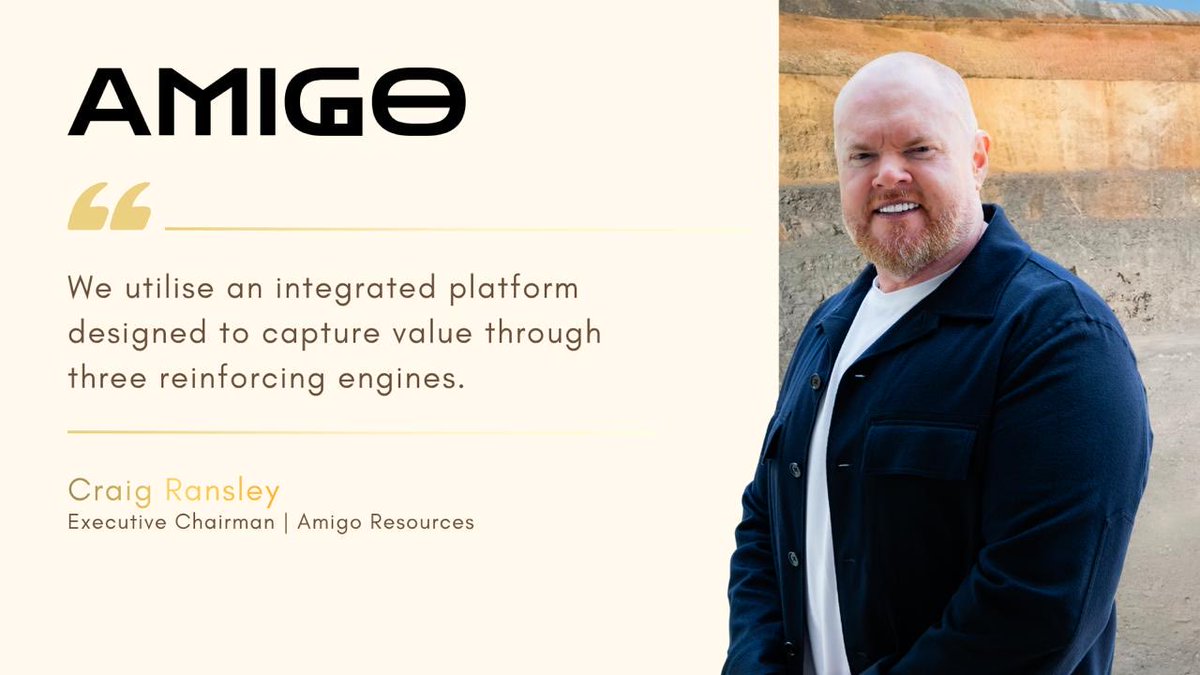 AmigoResources's tweet photo. We utilise an integrated platform designed to capture value through three reinforcing engines.

$amgo #gold #lse https://t.co/phI8RYPmfp