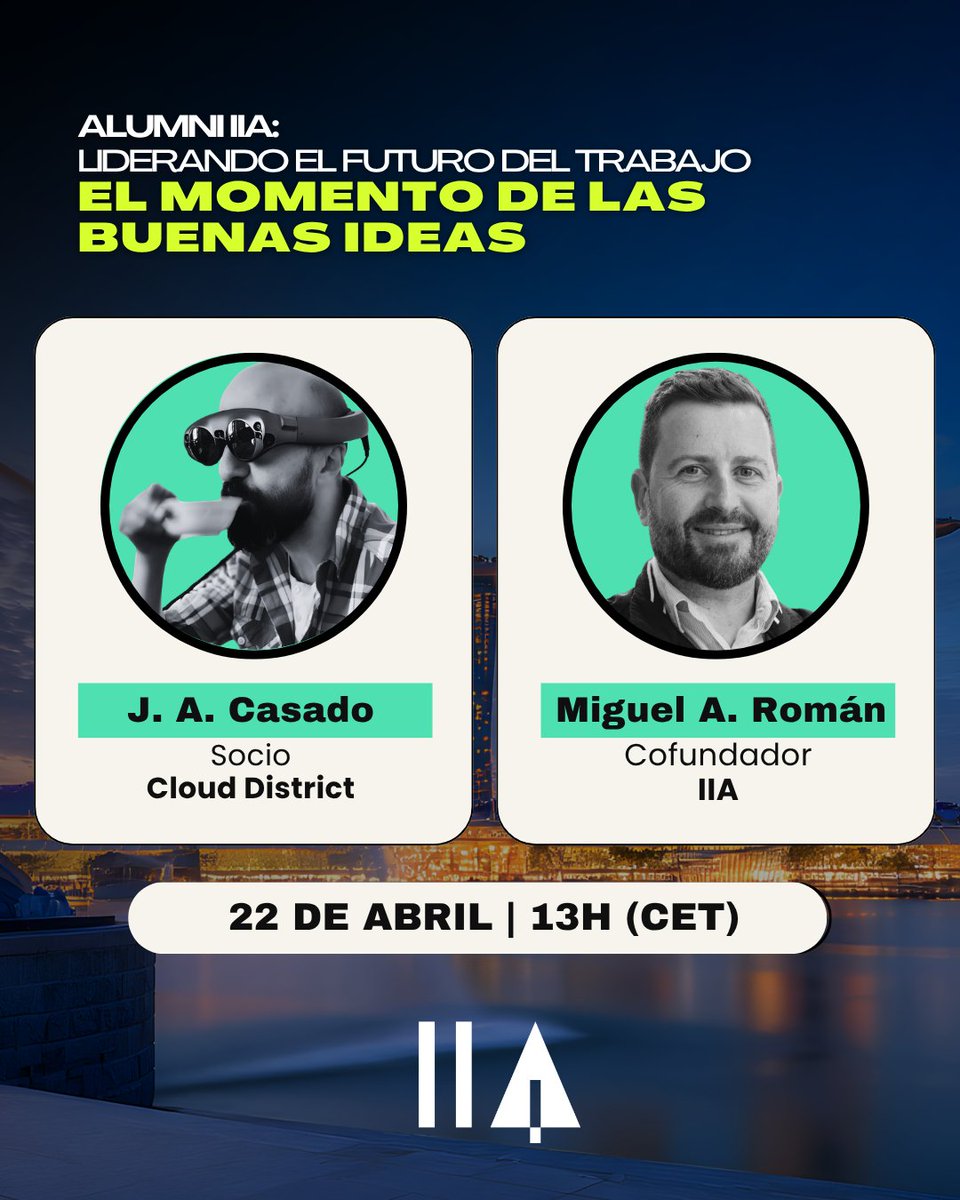 iia_es's tweet image. 🚨 HOY A LAS 13H TENEMOS WEBINAR

Hay proyectos que, a veces, llegan demasiado pronto.

Lo que en 2022 era complejo, costoso y difícil de llevar a producto, hoy puede construirse en días gracias a la evolución de los #LLMs.

Hoy lo veremos con Juan Antonio Casado 👇🏻