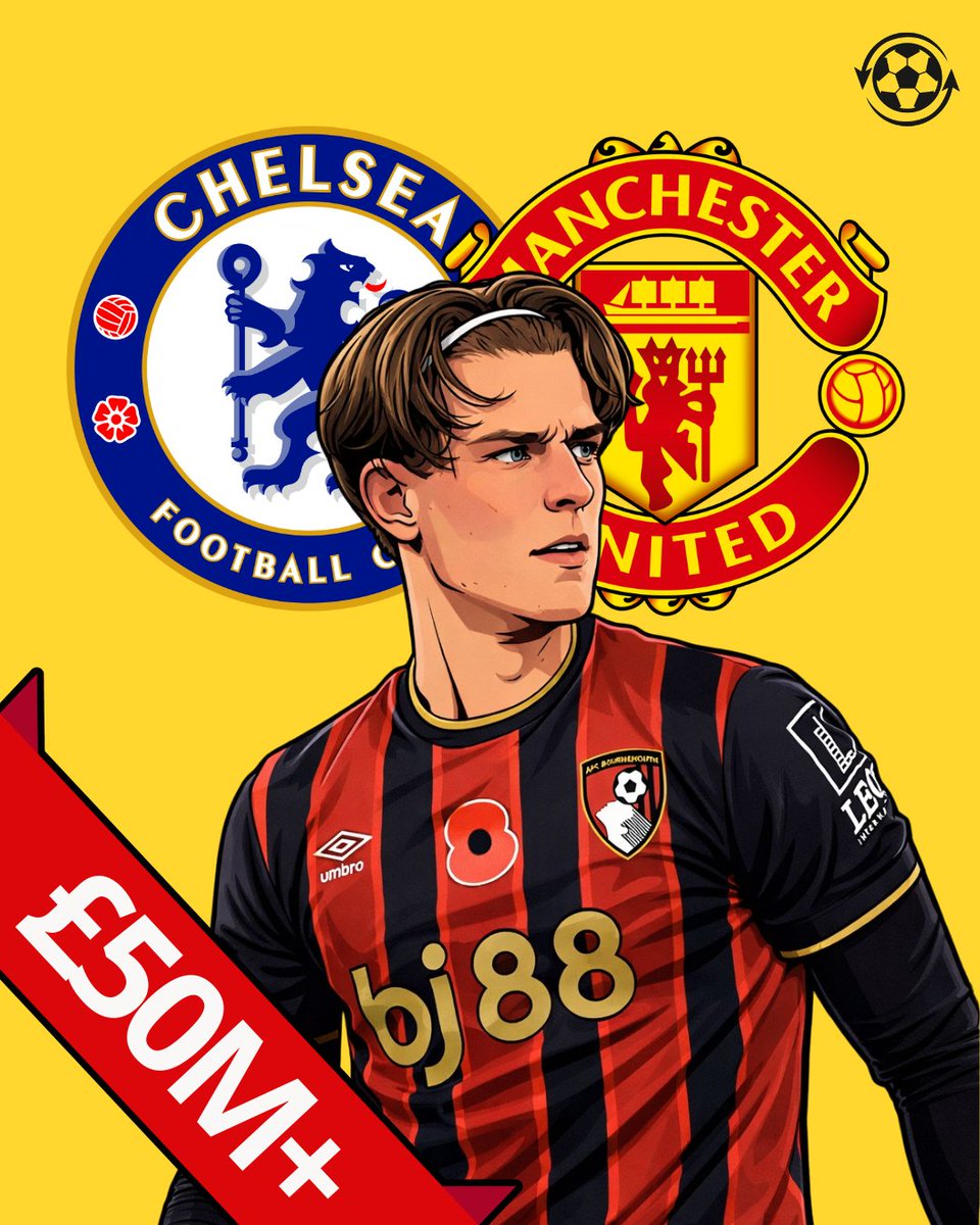 DeadlineDayLive's tweet image. 🚨 Chelsea and Manchester United are READY to battle it out for Bournemouth midfielder Alex Scott this summer. 🏁🔵

The 22-year-old is being closely tracked by both clubs after an impressive rise in the Premier League and he is now viewed as a KEY midfield target for either