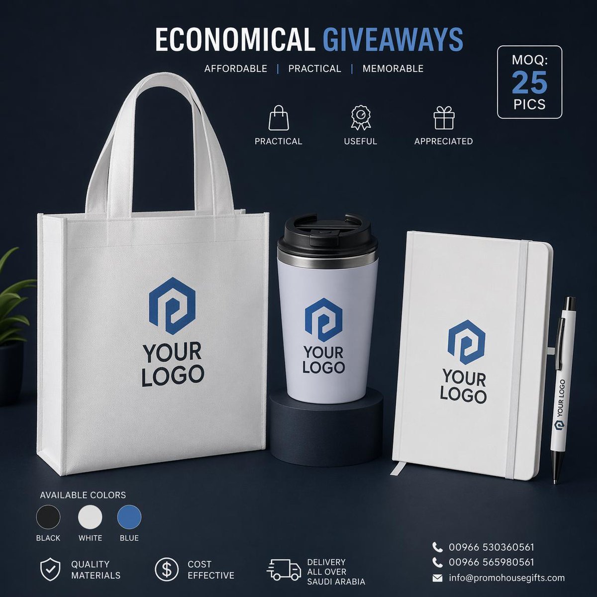PromoHouseSA's tweet image. 🎁 هدايا دعائية اقتصادية وعملية تناسب جميع فعالياتكم
اختيار ذكي يعكس هوية علامتك التجارية بأسلوب أنيق وبسيط ✨
Request your quotation 📷 للتفاصيل وطلب عرض سعر
📞 00966 530360561
📞 00966 565980561
📧 info@promohousegifts.com

#CorporateGifts #Branding #Innovation #PromoHouse