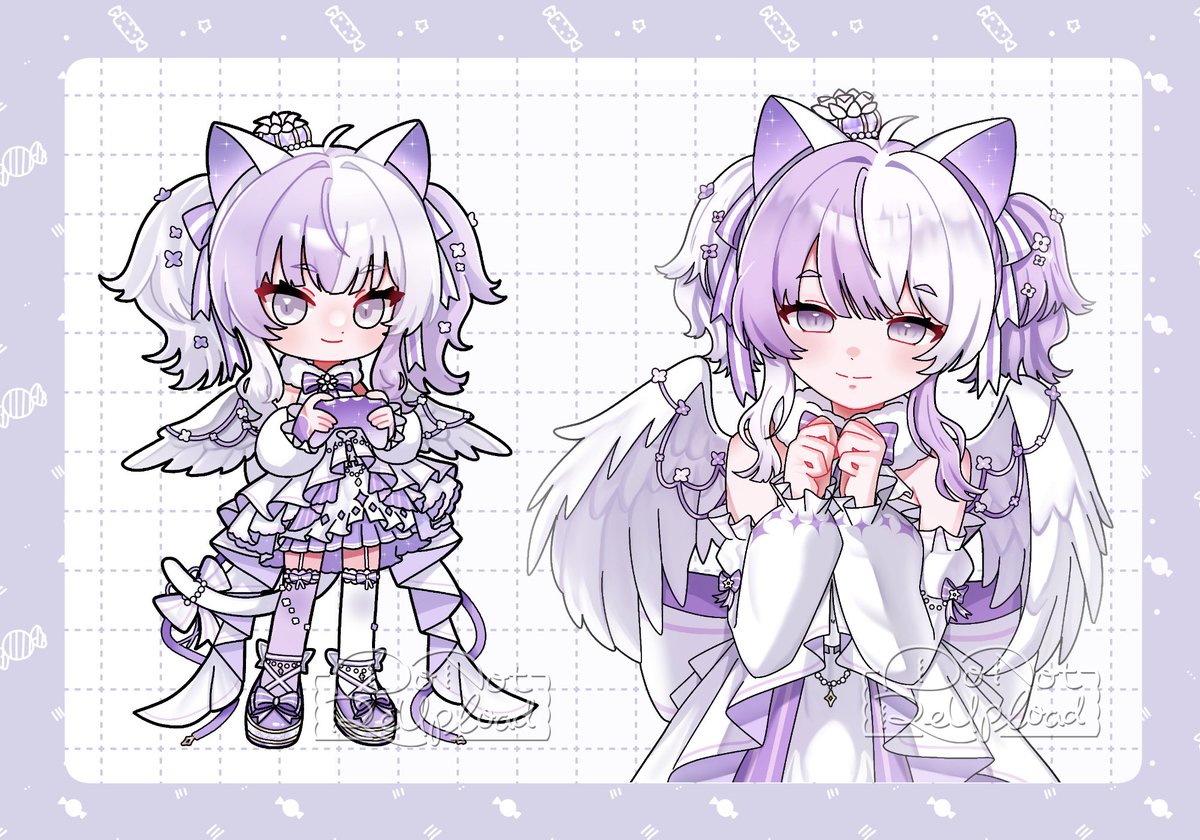 yoru_432's tweet photo. ご依頼でした💜🤍🐈 https://t.co/1jiKYRITSX