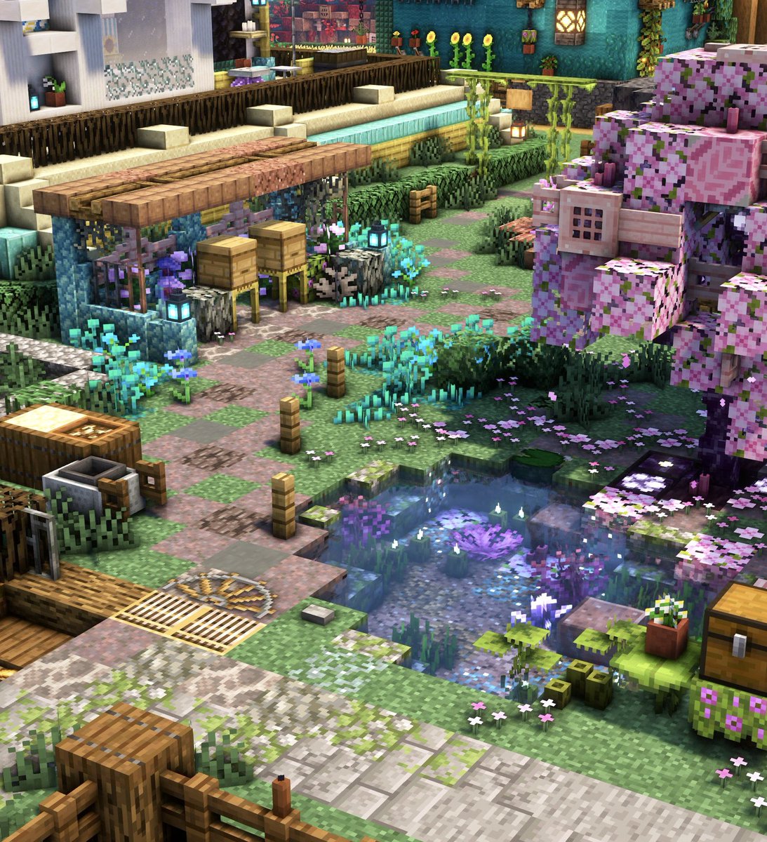 mCB_MansonSURV's tweet image. 水辺の淡い道
#Minecraft