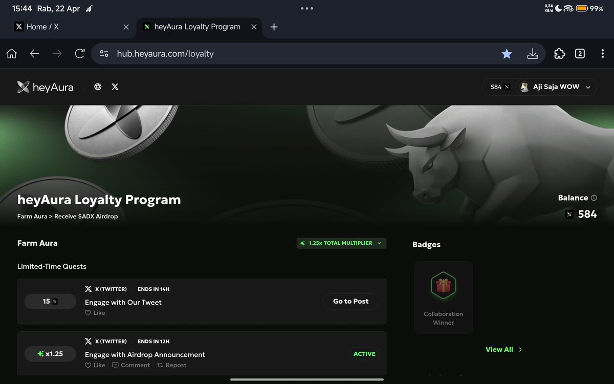 SuliJust10017's tweet image. Building daily with @heyaura. 📈
​The transition to Web3 social is all about value creation. Happy to contribute to the community and grow together. Let’s keep the momentum going! 💪 #HeyAura #Crypto #LFG