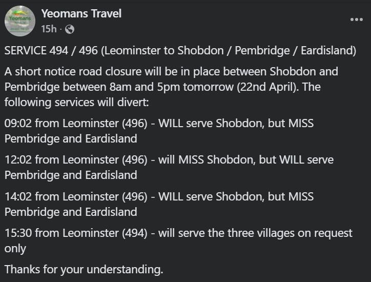 Hereford Buses tweet media