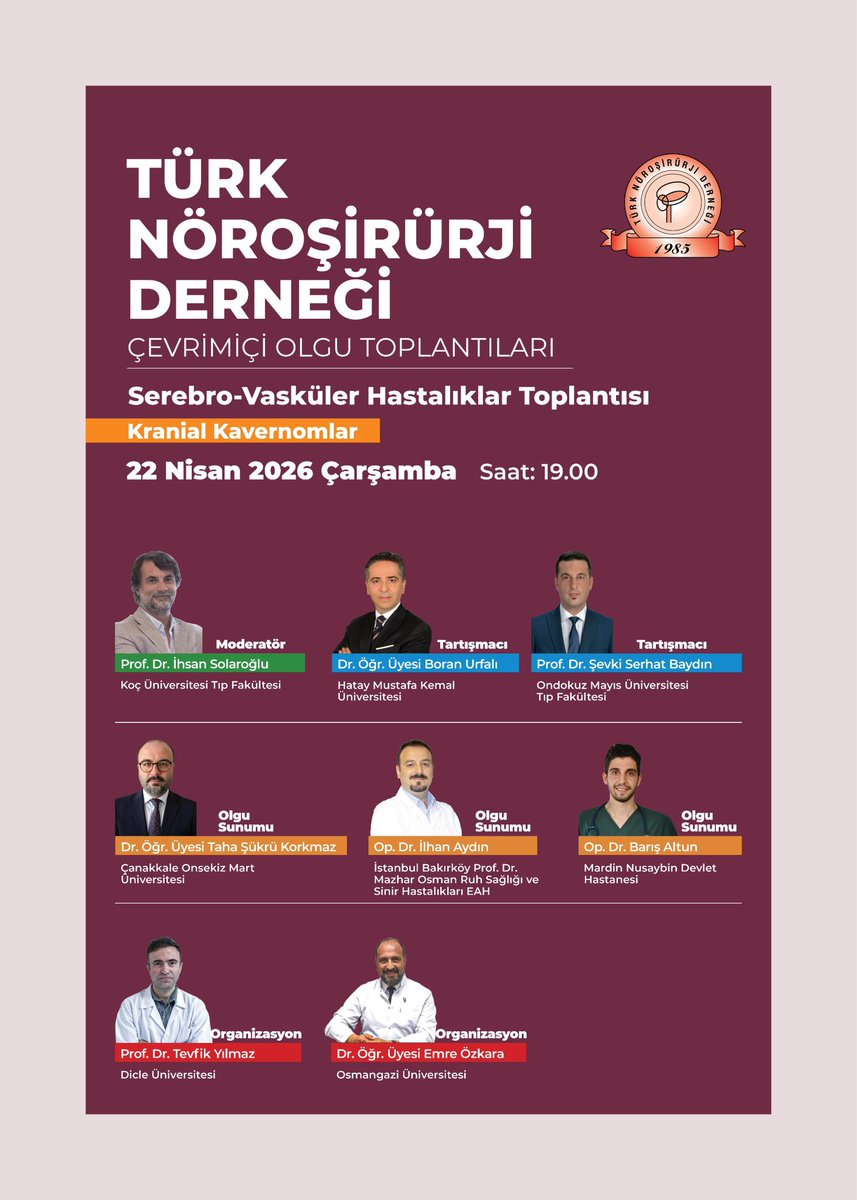 Türk Nöroşirürji Derneği tweet media
