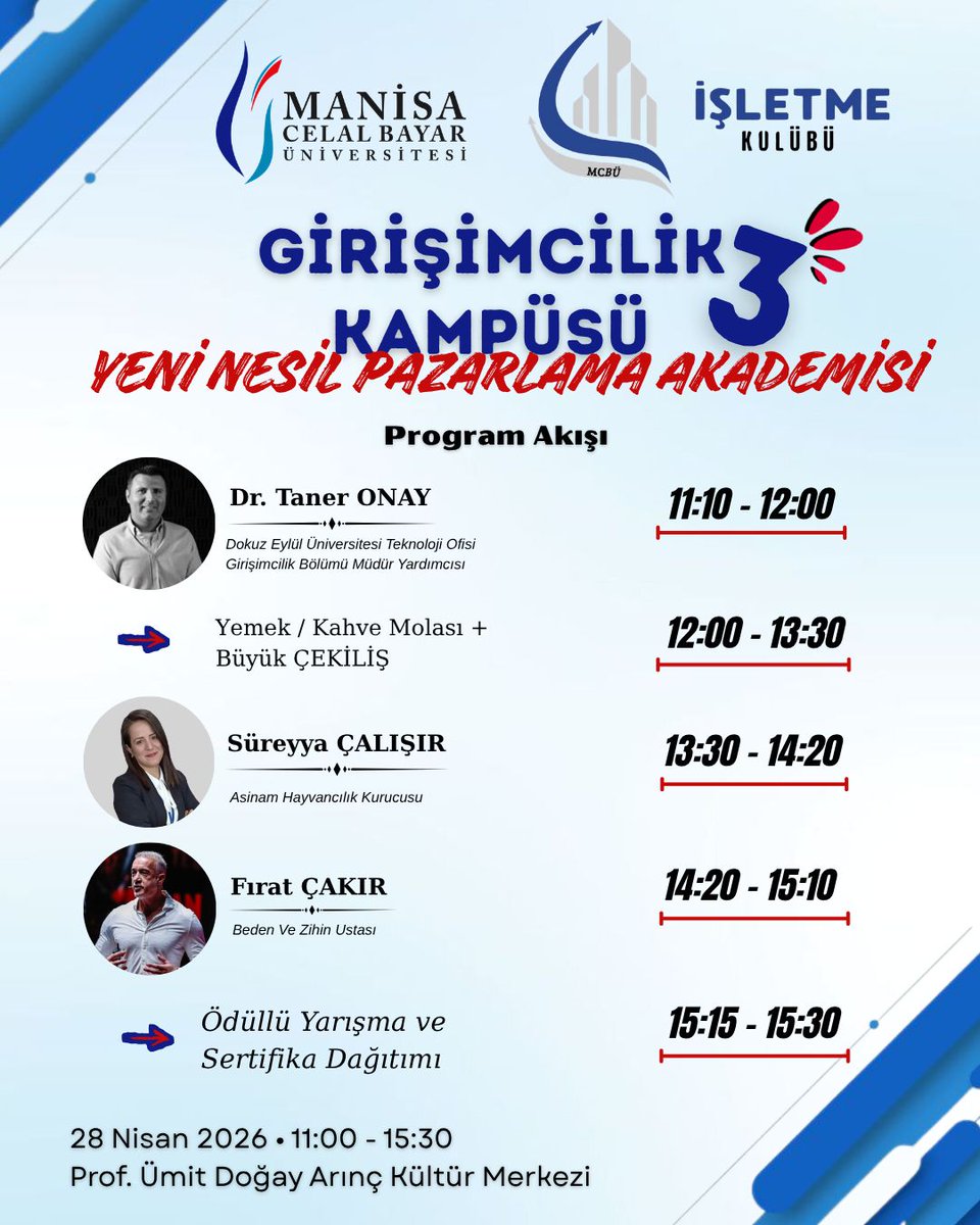 drtaneronay's tweet photo. Girişimcilik = sadece fikir değil, düşünme biçimi.

28 Nisan’da
Manisa Celal Bayar Üniversitesi’nde
“Yeni Nesil Pazarlama” konuşacağız.
Asıl konu:
👉 Değer üretmek
👉 Güven inşa etmek
👉 Büyümek
Orada olanlarla aynı frekansta buluşacağız.

#Girişimcilik #Pazarlama https://t.co/HkHQ0nTUEI