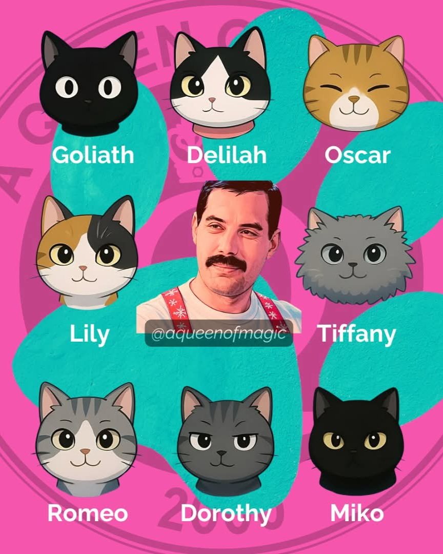 aqueenofmagic's tweet image. Freddie Mercury's cats! 😺

#FreddieMercury #Queen