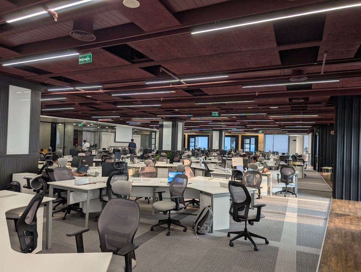 jyothin's tweet photo. Spent two days at the AAI B'lore office and felt good to be at the office location. Caught up on a few 1:1s with leadership and sat in on an All-Hands meeting. It’s one thing to see the "Best Places to Work" awards on a website, but seeing the R&amp;D team in action explains it. https://t.co/njX9zraiR8