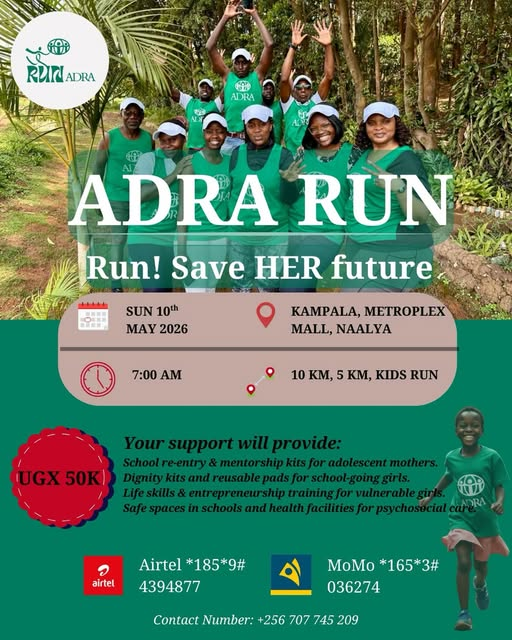 DennisMulumba's tweet image. Kits are Out  
Together, we run. Together, we uplift the girl child. Mark your calendars — ADRA Run for the Girl Child | May 10, 2026 📅 Be part of the movement. Be part of the change. 📷 #saveherfuture #BackToSchool #ADRAUganda #GirlsEducation #May10Run
