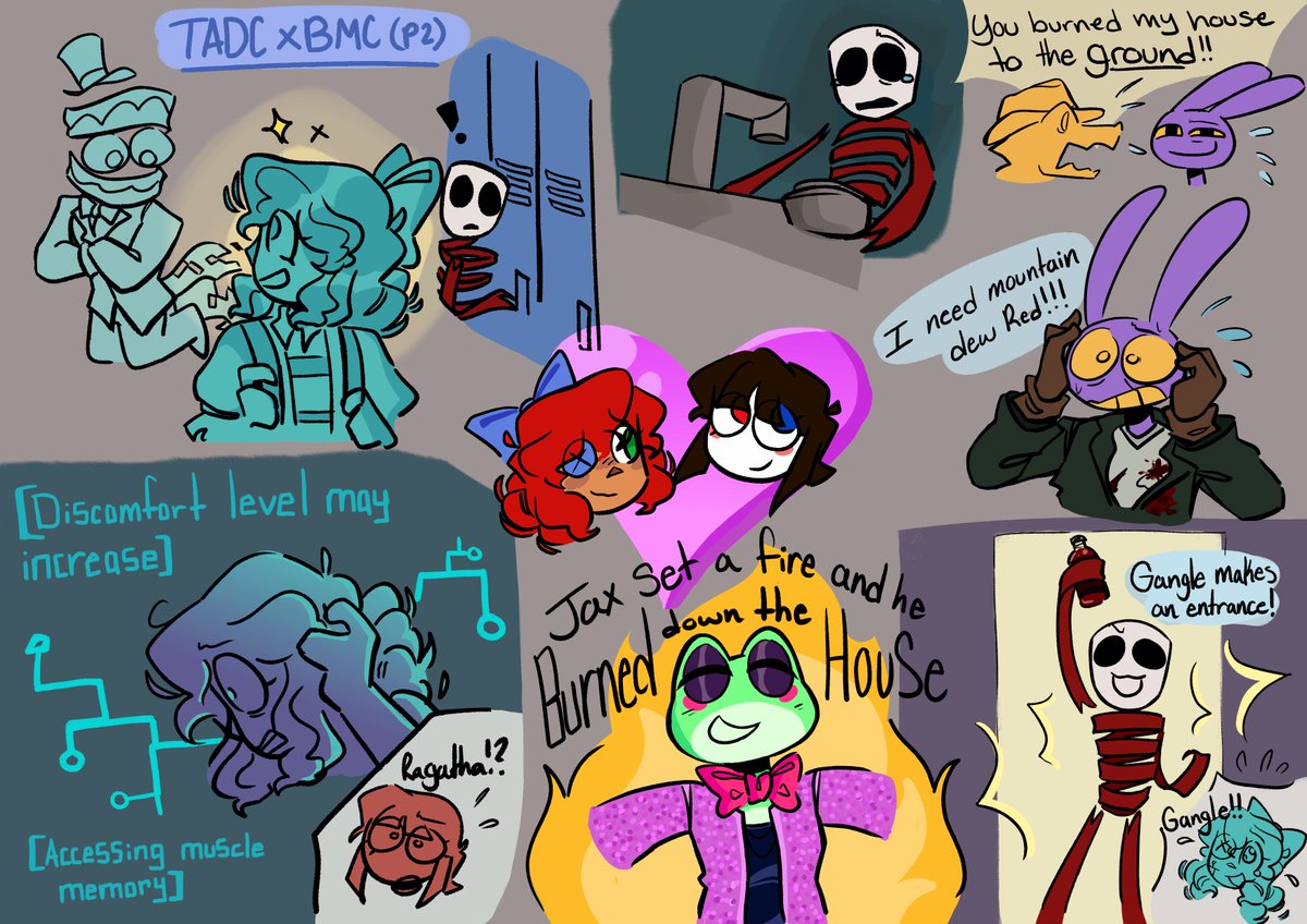 CharlatteSweets's tweet image. BE MORE AMAZING

TADC x BMC crossover (part 2)

A.k.a Ragatha gets a brainworm host that tells her what to do, pain and drama ensues

#TADC #BMC #Ragapom