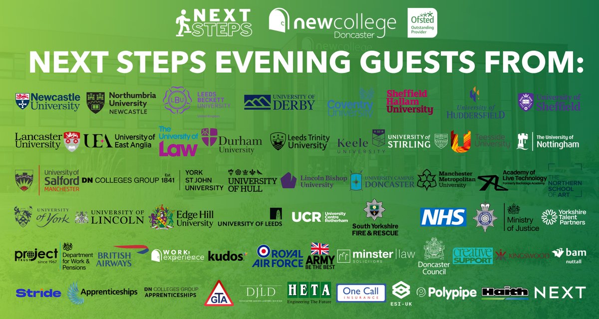 ncdoncaster's tweet photo. TOMORROW EVENING! Our Next Steps Evening for Y12 students, parents &amp; carers is on Thursday 23 April, 5.15–7.30pm, in college. Talks run all evening plus a university &amp; employer fair with 60+ stands. See text message for details. https://t.co/h6xVuPb9qB