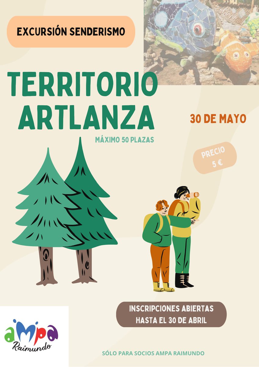 AmpaRaimundo's tweet photo. Familias el 30 de mayo celebramos esta excursión que esperamos sea de vuestro agrado! https://t.co/UuEPyqctOk