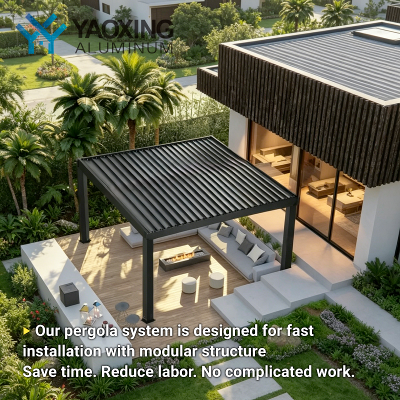yaoxingaluminum's tweet image. Fast pergola install ✨ Design → Pre-assembly → Shipping → Quick setup. Modular system saves time &amp;amp; labor.
📧 sales@yx-aluminum.com
🌐 yx-aluminum.com
Productlink: yx-aluminum.com/aluminum-perlo…
#yaoxingaluminum #pergola #easyinstallation