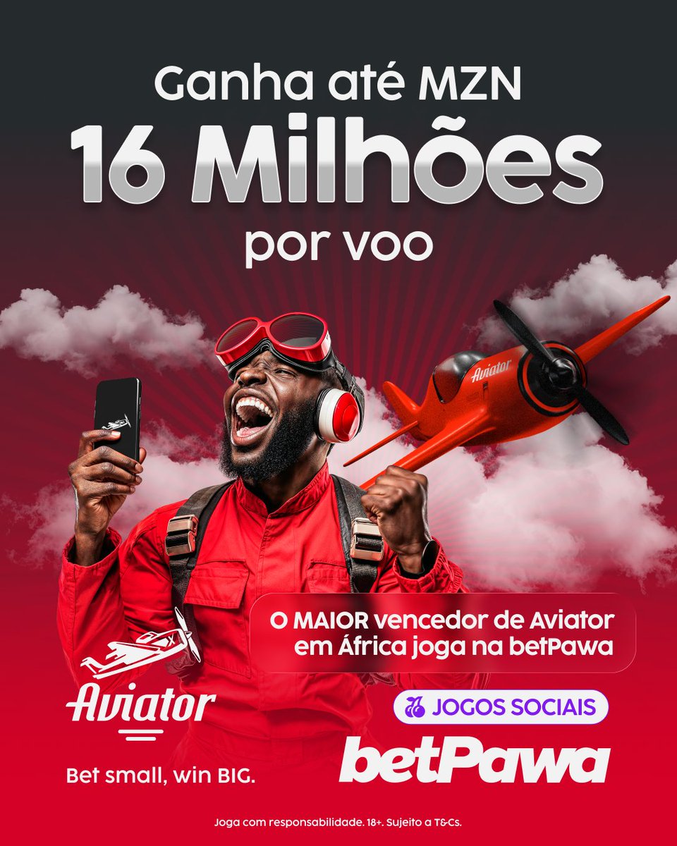 betPawaMZ's tweet image. Os maiores vencedores do Aviator em África jogam na betPawa. 🏆 Ganhe até MZN 16 milhões por voo. Aposte pouco, ganhe MUITO✈️ 

#Aviator #betPawa #WinBig