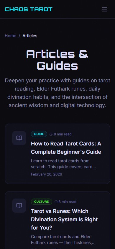 apocky_chaos's tweet image. cast I Ching hexagrams on Chaos Tarot. 7 divination systems, all free.

chaos-tarot.com

#chaostarot #tarot #divination