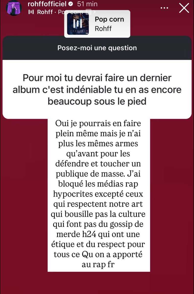 Rohff_News's tweet photo. Rohff le confirme Fitna est bien le dernier album de sa discographie 💿

Les prochaines sorties seront essentiellement des titres inédits ou potentiellement clips de morceaux classiques qui n’ont pas étés clipés 🎶📈 https://t.co/XhNpkJ5A85