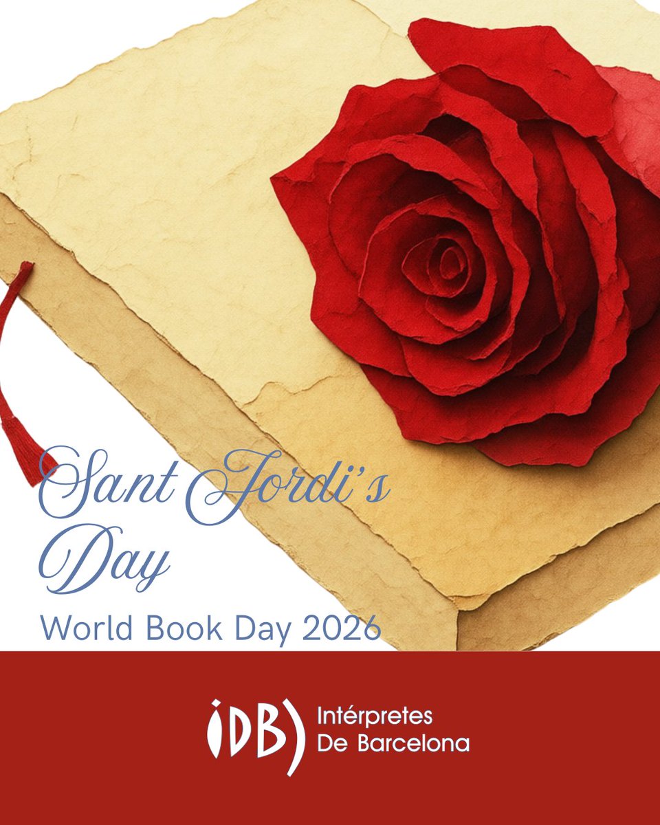 InterpretesBCN's tweet photo. 🐲 📚 🌹 Sant Jordi celebrates books. We celebrate what happens when words cross a language border and arrive, intact in their essence, on the other side.

🔗https://t.co/SxDCMvHdnG
#intérpretesdebarcelona   
#StJordi26 #worldbookday https://t.co/5OIxM8NtOm
