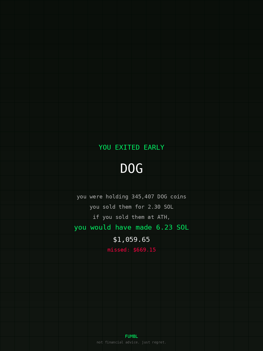 husseinalshrafy's tweet image. just checked fumbledbags.com bro actually coulda had a fat bag on $DOG 

EvXkXJcf9ZieNL9CVmBV4bj7E6WP9pv13U2jpv3UFkyX
#rainbow 
#shown