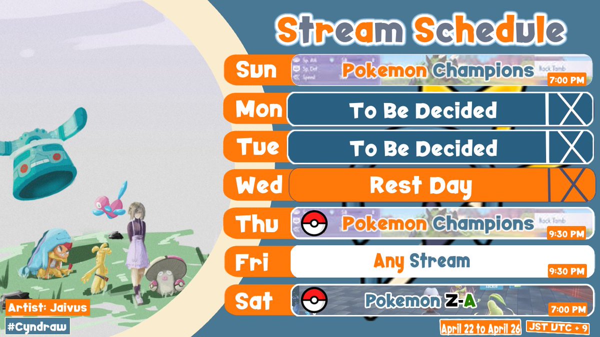 CyndamiVT's tweet photo. 🌟SCHED FOR 4/22-26🌟

Alo alo! I'll be out for tonight since there's a business meeting that my dad will be dragging me along with ;-; 

So, I won't be here for eem this evening but I'll make sure to stream consistently for the following days!

Art: #Cyndraw
Live:#Eemdami https://t.co/2SsCcYhz6L