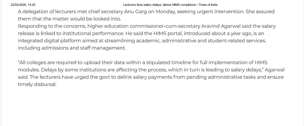 Dark days in the history of higher education in Odisha.
<a href="/CMO_Odisha/">CMO Odisha</a>
<a href="/PMOIndia/">PMO India</a>
<a href="/dpradhanbjp/">Dharmendra Pradhan</a>
<a href="/DHE_Odisha/">Higher Education Department, Govt. of Odisha 🇮🇳</a>
<a href="/suryabanshibjp/">Suryabanshi Suraj</a>
<a href="/GovernorOdisha/">Governor Odisha</a>
<a href="/KVSinghDeo1/">Kanak Vardhan Singh Deo (Modiji Ka Parivar)</a>
<a href="/PravatiPOdisha/">Pravati Parida</a>
<a href="/SecyChief/">ChiefSecyOdisha</a>
<a href="/tripathyak1/">Ashok Kumar Tripathy🇮🇳IAS R IIT KGP</a>
<a href="/AmitShah/">Amit Shah</a>
<a href="/timesofindia/">The Times Of India</a>
#Blackdays 
#Odisha
#Double_engine
#Violation_of_fundamental_rights