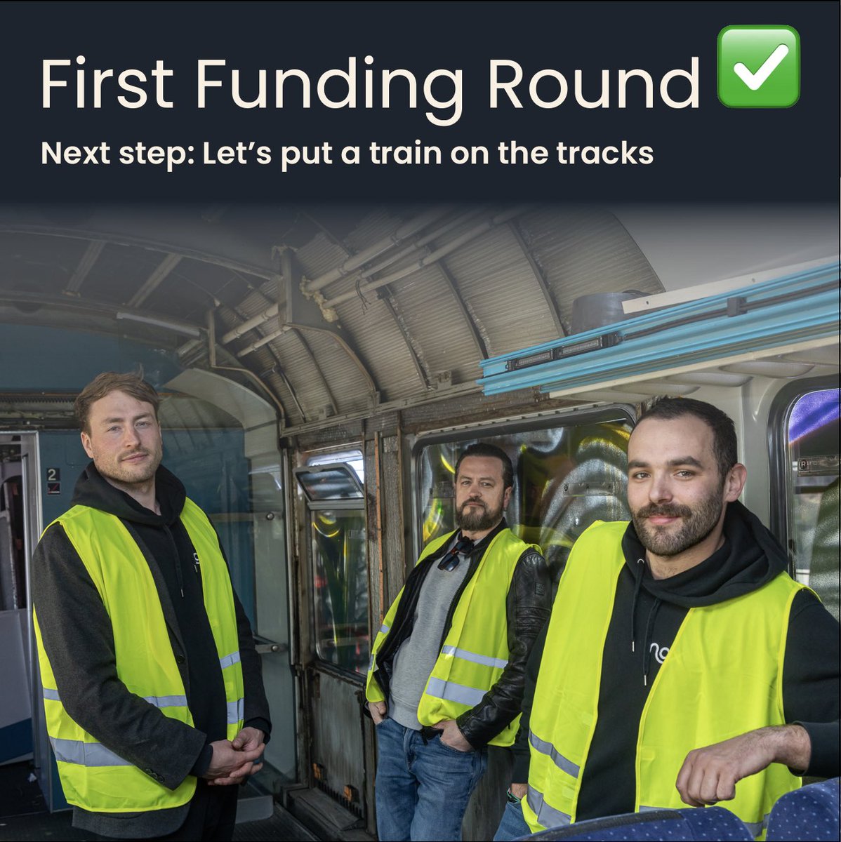 NoxMobility's tweet photo. 🎉 BIG NEWS: We just closed our first funding round!

Led by #IBBVentures, alongside Tommaso Luca and industry expert like Dr. Patrick Andrade (CEO of HomeToGo) all backing overnight rail as a real alternative to short-haul flight ✈️  

Now, let’s put a train on the tracks 🚆 https://t.co/RzqQ3MYb0Q