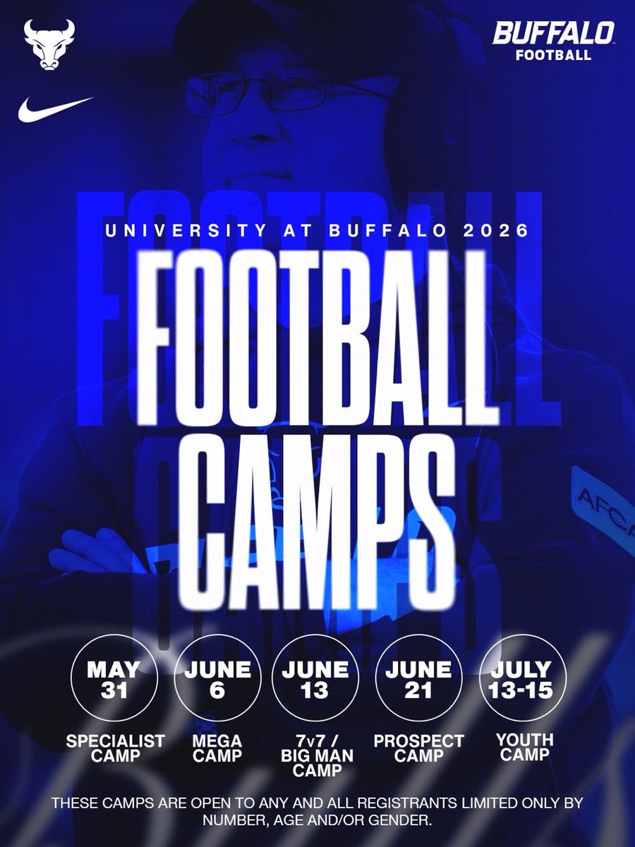 CadenStrad59755's tweet image. Blessed to receive an invite to compete at the university at Buffalo Camp! Grateful for the opportunity to get better and be coached by great staff.

6’5 | 210lbs | DE/TE | Class of 2030
Ready to work 💪 #AGTG #Football #Recruiting @ronwhitcomb @ubalumni @justice_bishop