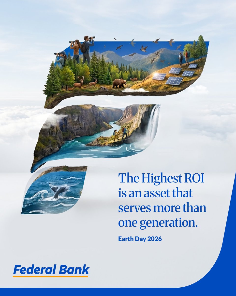 FederalBankLtd's tweet image. What we protect today is what we get to enjoy tomorrow. 🌍

#ProtectTheEarth #EarthDay #FederalBank