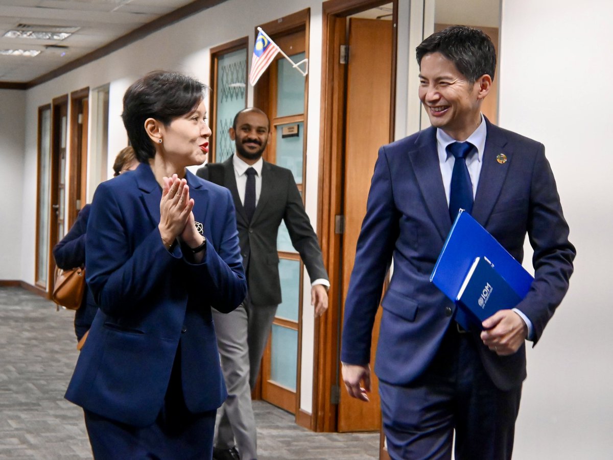 iori_IOM's tweet image. 🇲🇾Honored to call on H.E. Dato’ Syed Md Hasrin Tengku Hussin, Deputy Secretary General of @MalaysiaMFA at Putrajaya.

Grateful for #Malaysia’s continued partnership with @IOM_Malaysia on migration governance, labour mobility, resettlement, health, climate, anti-trafficking, etc🙏🏻