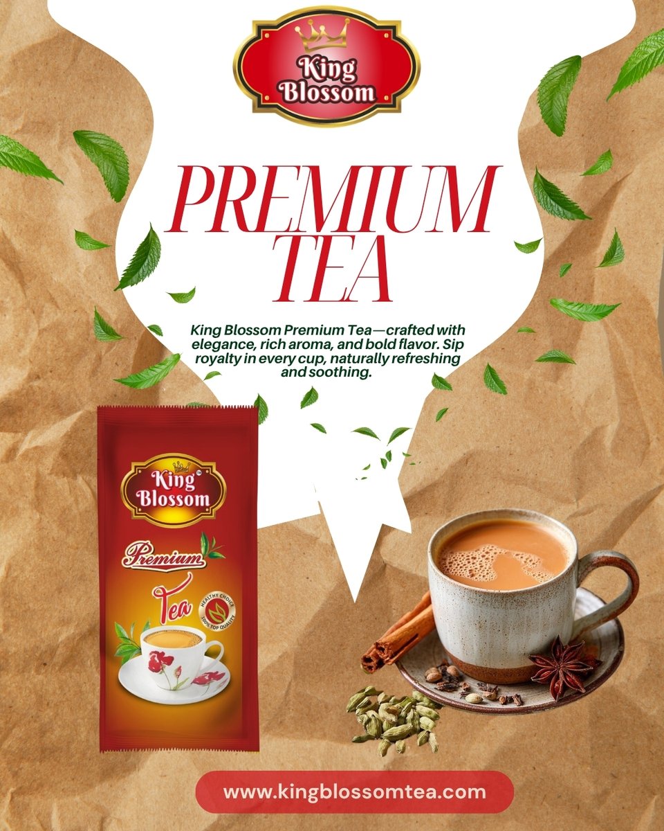 kingblossomtea's tweet image. Enjoy the rich aroma and refreshing taste of Premium Tea, carefully selected from high-quality tea leaves to deliver a smooth and flavorful experience in every cup.
#PremiumTea #TeaLovers #FreshTea #StrongTea #MasalaTea #RefreshingTaste #TeaTime #QualityTea #DailyTea #HotBeverage