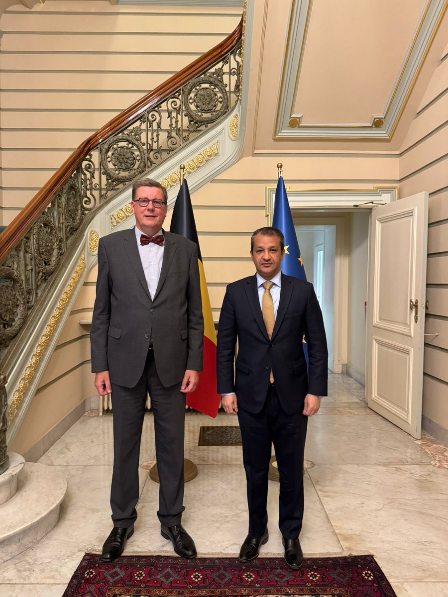 NawafNafe3's tweet image. I had the pleasure to discuss with H.E. @PascalHeyman, Chief of Staff Foreign Affairs and Security of #Belgium PM H.E. @Bart_DeWever, our bilateral cooperation &amp;amp; the latest regional developments, including the Iranian aggression against the GCC countries. 
We underscored the