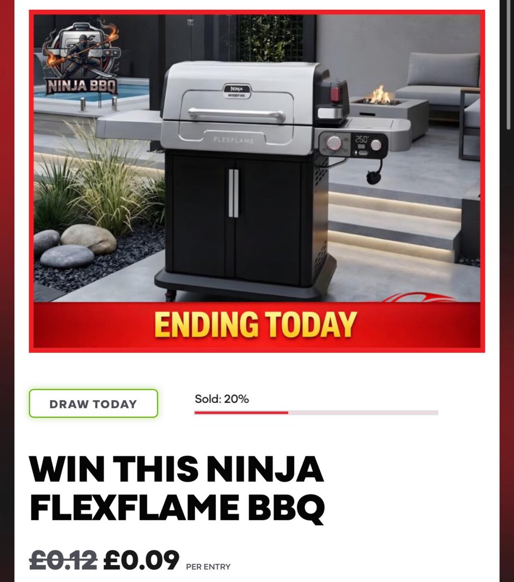 NITROUSCOMPS's tweet image. Just in time for some weekend bbq 🍗 time !!!!

Ending tonight &amp;amp; only 20% are currently involved
⬇️ ⬇️ ⬇️

🏆brand new ninja flex flame 🔥 plus it’s on sale

Tap the link to secure your ticket’s for this evening
nitrouscompetitions.com/competitions/f…

#ninjashark #ninja #competition