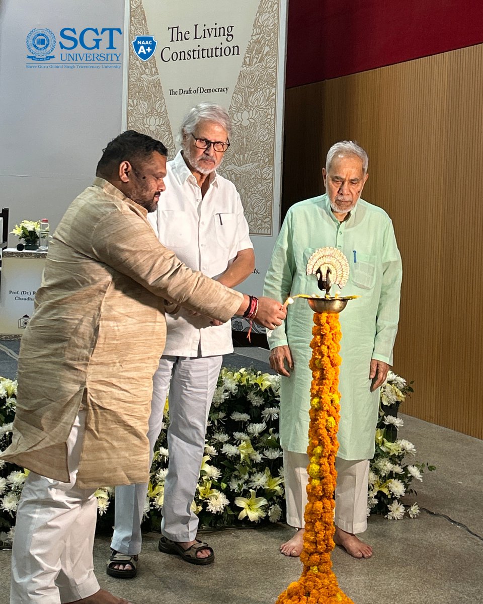 SGTUniversity's tweet photo. India’s Constitution comes alive in a new digital form
SGT University &amp; ASIA launch The Living Constitution: The Draft of Democracy, a first-of-its-kind digital museum 
@asiavisual1 
@KanoongoPriyank 
@LGNajeebJung 
#LivingConstitution #SGTUniversity #NHRC https://t.co/BZ1J24UULW