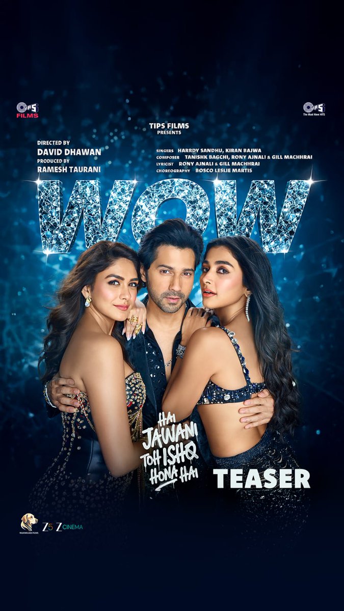 CineWorldEnt's tweet image. Teaser of 'Wow' song from Varun Dhawan Starring "Hai Jawani Toh Ishq Hona Hai" Movie is out now!🔥

Full track drops this Friday! 🎵

In Cinemas from May 22nd! 🎟️🍿

#MrunalThakur #PoojaHegde 💥