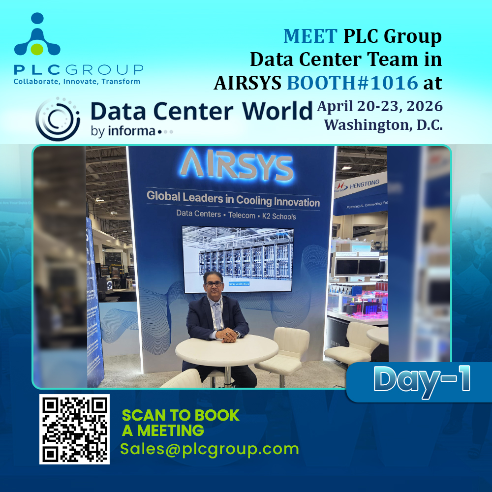 PLCGroupInc's tweet photo. It’s been an amazing first day at @DataCenterWorld! Join us at Booth #1016 for AI-driven cooling and energy-efficient solutions.
👉 Book your meeting now and meet us on Day 2 &amp; 3!

#PLCGroup  #DCW2026 #AxIn #TechInnovation #CoolingSolutions https://t.co/PrpTSWdSL7