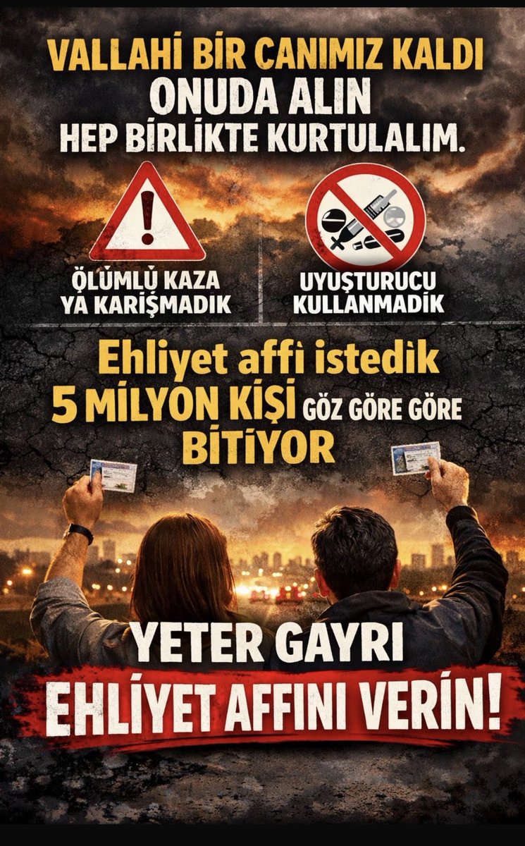 Cumhura SonCagri
#ŞoförAffi
Bizi duymayan bizi görmeyen siyasileri bizlerde ne sandıkta ne de meydanlar da görmeyeceğiz duymayacağız .

<a href="/Akparti/">AK Parti</a> 
<a href="/MHP_Bilgi/">MHP</a> 
<a href="/omerrcelik/">Ömer Çelik</a> <a href="/NumanKurtulmus/">Numan Kurtulmuş</a> 
<a href="/MevlutCavusoglu/">Mevlüt Çavuşoğlu</a> <a href="/YildizFeti/">Feti Yıldız</a>