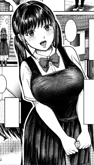 本日発売のコミックミルフ6月号に新作掲載されております!4話連載の最終話でNew姉ちゃん登場。初めて制服姿のヒロインを描きました。制服っていいですね。